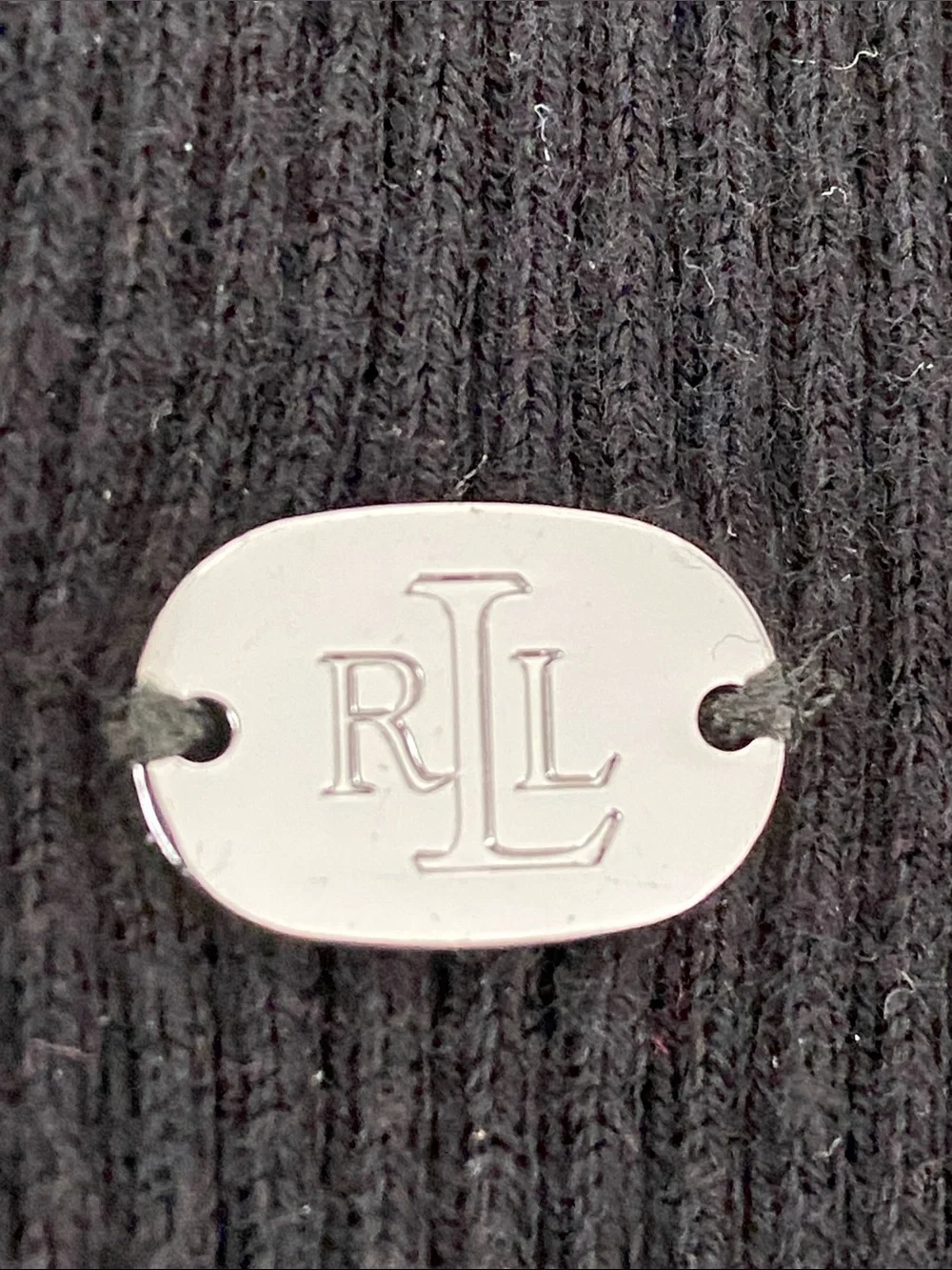 Lauren Ralph Lauren Black Ribbed Turtleneck Sweater 2X Preppy Classic Basic